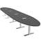 Skutchi Designs 16 Person Conference Table With Power Unit | 18' Oval Table | Harmony Series HAR-OVL-48X216-T-WA7949-ESIL - alternate 1