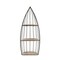 Homeroots 37" Gray And Natural Metal and Wood Boat Shaped Bookcase 489053 - alternate 3