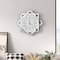 Homeroots 26" Silver Mirrored Glass Silent Analog Geometric Wall Clock 635634 - alternate 3