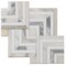 Apollo Tile Serena 10x10 White Gray Calacatta Gold, Thassos Mosaic Chevron Wall and Floor Tile, 5PK APLTSC88S14A - alternate 2