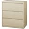Hirsh 30 in W 3 Drawer Lateral File Cabinet, Putty, A4/Legal/Letter 14973 - alternate 1