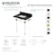 Kingston Brass 30" Black Granite Console Sink with Acrylic Legs, 8-Inch, 3-Hole, Black Granite/Brushed Nickel KVPK30KASQ8 - alternate 2