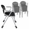Regency Rico Classroom Training Mobile Stack Chair with Arms - Black, 11PK K306-BK-11PK - alternate 2