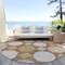 Homeroots 8' Brown Beige And Ivory Round Geometric Washable Indoor Outdoor Area Rug 593620 - alternate 3
