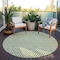 Homeroots 8' Sage And Ivory Round Geometric Washable Indoor Outdoor Area Rug 612096 - alternate 2