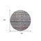 Homeroots 8' Brown Black And Brick Red Round Striped Washable Indoor Outdoor Area Rug 605689 - alternate 5