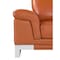 Homeroots 73in Camel And Silver Genuine Leather Loveseat 329610 - alternate 5
