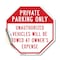Signmission Private Parking Only Unauthorized V, 10 Inch X 10 Inch, Vinyl Decal OC-D-10-173 - alternate 1