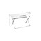 Homeroots 47" White and Silver Computer Desk With Two Drawers 333412 - alternate 2