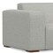 Homeroots 88" Gray Fabric Sofa With Ottoman With Brown Legs 641051 - alternate 4