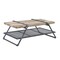 Homeroots 47" Natural and Gray Metal Sled Coffee Table With Shelf 490566 - alternate 1
