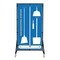 5S Supplies Housekeeping Shadow Board Broom Station V4, Blue / White Shadows, Kit HSB-V4-BLUE/WHITE-KIT - alternate 1