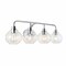 Jonathan Y Sandrine 36" 4-Light Iron/Seeded Glass Cottage Rustic LED Vanity Light, Chrome JYL7529B - alternate 3