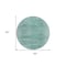 Homeroots 8' Aqua And Teal Blue Round Abstract Washable Indoor Outdoor Area Rug 587628 - alternate 3
