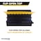 Atlas Heavy Duty Cable Protector Ramp, 2 Channel Bulk Pallet, 35'' Long Black & Yellow, 10PK CP9985-10 - alternate 2