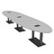 Skutchi Designs Oval Conference Table With Power, 48 in W, 192 in L, Grey HAR-OVL-48X192-DOU.BK-U779-EBLK - alternate 1