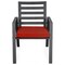 Leisuremod Chelsea Modern Patio Dining Armchair in Aluminum with Removable Cushions, Cherry Red CC20BL-CHR - alternate 4