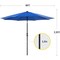 Infinipower 9FT Outdoor Patio Umbrella with 8 Ribs, Blue 3A88LGBRLA9BLUV2 - alternate 2