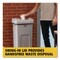 Rubbermaid Commercial Universal Square Trash Can with Swing Lid, 23 gal, Plastic, Gray 2143862 - alternate 3