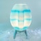 Jonathan Y Wavy 16.5" Modern Contemporary Plant-Based PLA 3D Printed Dimmable LED Table Lamp, Blue/White USA1000D - alternate 4