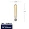 Bulbrite LED Filament 5w Dimmable 7.5 Inch T9 Light Bulb (E26) Base - 2100K (Amber Light), 250 Lumens, 4PK 862770 - alternate 5