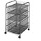 Safco File Cart, w/3 Drawers, Black 5213BL - alternate 1