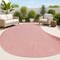 Jonathan Y Evan Modern Rustic Organic Curve Light Rose 5 ft. x 8 ft. Indoor/Outdoor Shaped Area Rug SHP102F-5 - alternate 1
