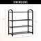 Edendirect 24.5 in. H 12-Pair Shoe Rack with adjustable shelf heights to accommodate various shoe sizes IR-24082404B - alternate 3