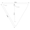 Sign Solutions Usa DG3 .125 36'' Triangle Sheeted Blank, WHITE US12DWT36TRIBLANK - alternate 2