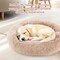 Fluffydream 24 inch Donut Dog Bed, Calming Bed for Dogs, Brown Cat Bed Washable, Plush Fur Round Do 3A88PTDBEDCUDD24BRN - alternate 3