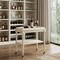 Homeroots 30in Antiqued White Wood Rolling Bar Cart 286343 - alternate 2