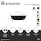Kingston Brass 66" Cast Iron Oval Double Ended Clawfoot Tub, 7" Faucet Drillings, Black/White/Polished Brass VBT7D663013NB2 - alternate 2
