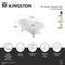 Kingston Brass 67" Acrylic Oval Double Ended Clawfoot Tub, 7" Faucet Drillings, Glossy White/Matte Black VT7DS672924JNH0 - alternate 2