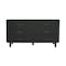 Manhattan Comfort Solara 68 in Solid Wood Dresser in Black (6-Drawer) DR1789-2 - alternate 2
