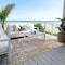 Homeroots 5' X 8' Beige Gray And Taupe Abstract Washable Indoor Outdoor Area Rug 577224 - alternate 2