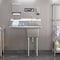 Koolmore 1 Compartment Stainless Steel NSF Commercial Kitchen Prep & Utility Sink with Drainboard SA121610-16L3 - alternate 6