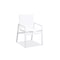 Homeroots Set of Two 22" White Metal Indoor Outdoor Dining Chair, 2PK 372189 - alternate 2