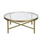 Homeroots 36" Gold Glass And Steel Round Coffee Table 520976 - alternate 5