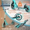 Campior Kick Scooter for Ages 6+, for Kids, Teens, and Adults, Max Load 240 LBS, Foldable, 8-inch Big Aqua CAMTE046 - alternate 4