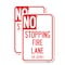 Signmission No Stopping Fire Lane - Refer to CVC 22500.1, 12'' X 18'' 2 Signs, Heavy Gauge Aluminum, 2PK A-1218-2PACK-23576 - alternate 1