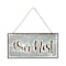Homeroots 6" X 12" Gray and Brown Our Nest Galvanized Metal Wall Decor 487531 - alternate 1