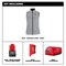 Milwaukee Tool Axis Heated Vest, Polyester, 2 to 8 hours Heating Time, 3 Heat Settings, Gray, XS F300G-21XS - alternate 2