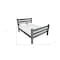 Homeroots Gray Solid Wood Twin Bed Frame 546939 - alternate 3
