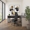 Bestar L Shaped Desk L-Shape Workstation, 82.9" D X 30.4" H, 71.1" W X Melamine, Slate/Sandstone 93880-59 - alternate 4