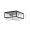 Jonathan Y Grayson 12" 2-Light Bohemian Farmhouse Iron/Glass LED Flush Mount, Oil Rubbed Bronze/Brass Gold JYL9501E - alternate 4