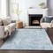 Homeroots 3' X 5' Sky Blue And Denim Blue Abstract Washable Indoor Outdoor Area Rug 588480 - alternate 3