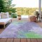 Homeroots 5' X 8' Lavender Mint Green And Ivory Abstract Washable Indoor Outdoor Area Rug 617402 - alternate 4