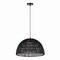 Jonathan Y Campana 20" 1-Light Bohemian Modern Woven Rope/Iron LED Pendant, Black JYL6504C - alternate 7