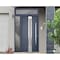 Vdomdoors Steel Door Deux 1717 Gray Graphite Sidelight and Transom Window Stainless Inserts Single Modern Pai DEUX1717EXD-GRE-W36+14xH80+16-LH-O - alternate 6