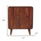 Homeroots 26in Brown Solid Wood Accent Cabinet With Two Doors 654285 - alternate 4